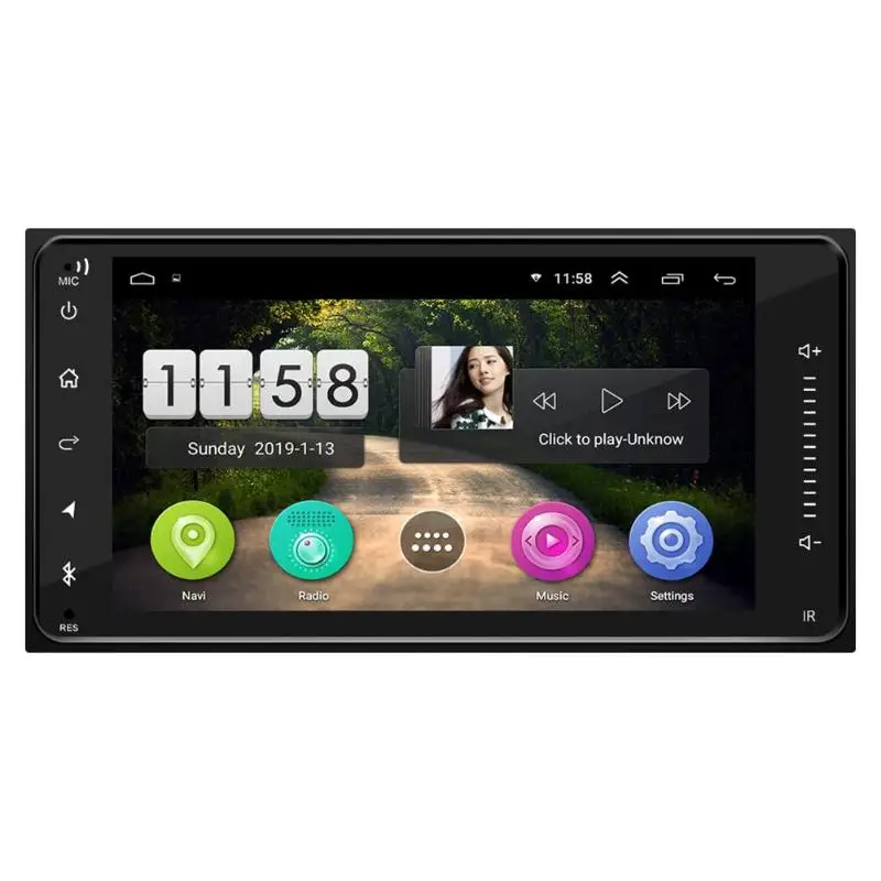 7 дюймов 2 DIN Android 8,1 1+ 16G HD 12V сенсорный экран стерео bluetooth USB gps Navi MP5 мультимедийный плеер FM радио для Toyota