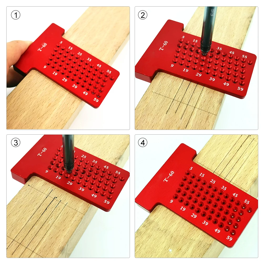 _ Линейка из алюминиевого сплава с отверстиями 6061 позиционирование метрическая