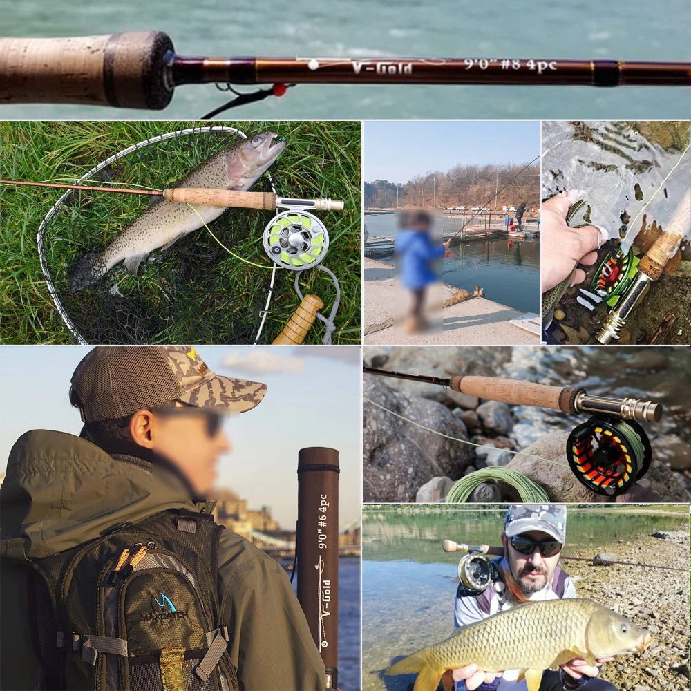 Maximumcatch V-Gold 9FT 4/5/6/8WT нахлыстовая Удочка 4 шт. быстрое действие Pacbay направляющие Удочка с треугольником Cordura Rod Tube