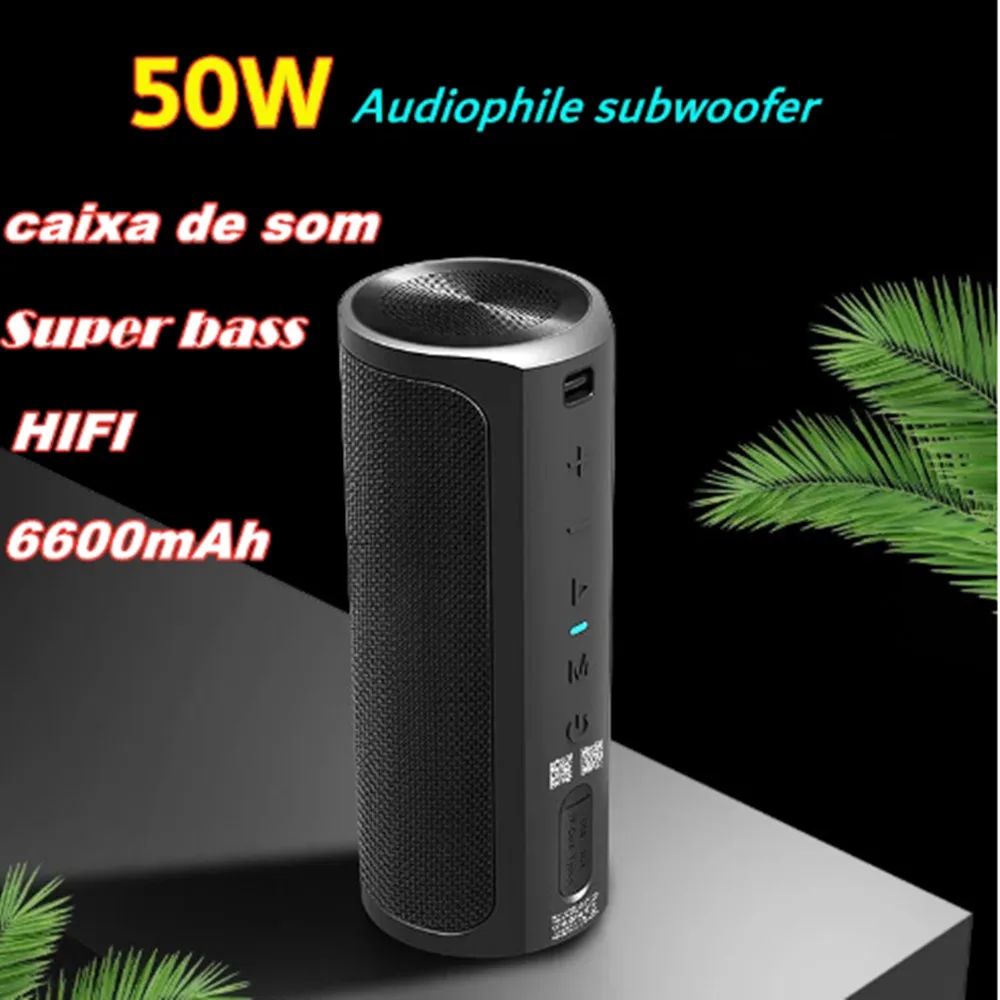 Xdobo 50W Music Column Portable Smart Tweeter Bluetooth Speaker With Alice,Deep Bass Subwoofer Wireless Soundbar Audio System