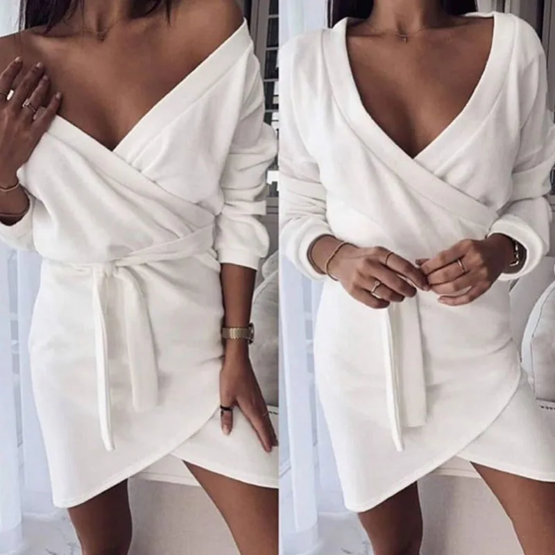 Для женщин сексуальные Пояса Прямые Вечерние платья с длинным рукавом и