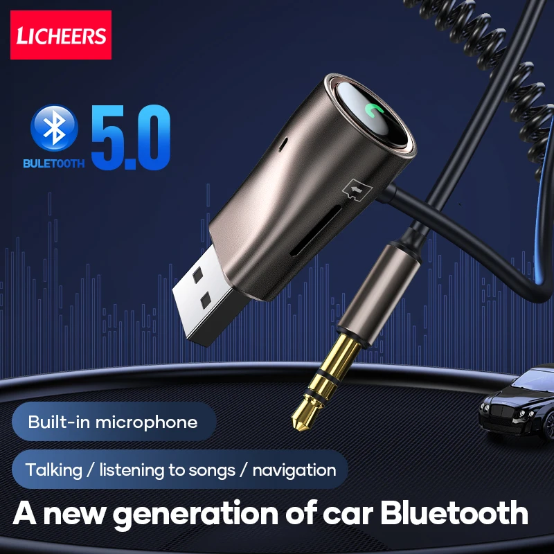 Адаптер Bluetooth Licheers Aux беспроводной приемник 5 0 для автомобиля с разъемом 3 мм |