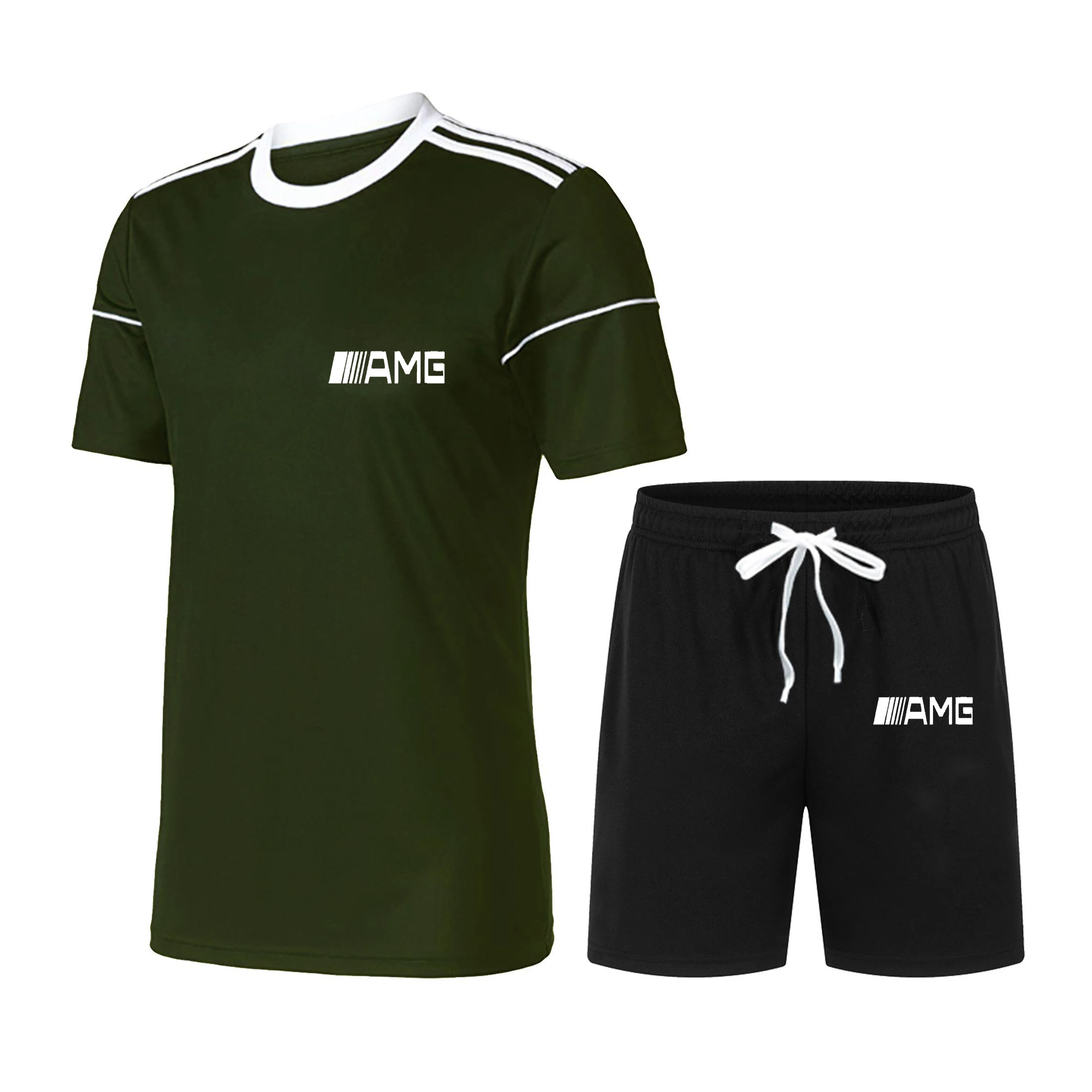 

Hot-Selling Summer T-Shirt Pants Set Casual Brand Fitness Jogger Pants T Shirt Hip Hop Fashion Men's Tracksuits