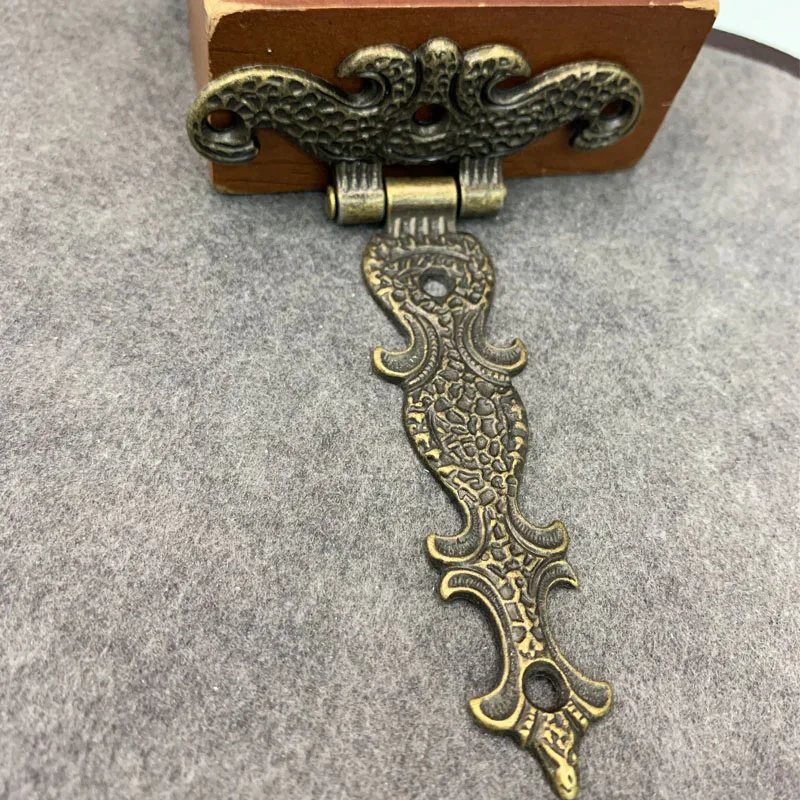 2pcs Cabinet Door Butt Hinges Vintage Brass Plated Large Hinge Big Decorative Jewelry Wooden Box Furniture Fittings 113*69mm |
