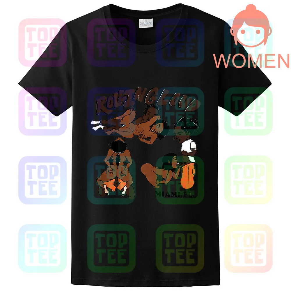 WOMEN-BLACK Футболка AWGE Asap Rocky Rolling Loud - Цвет: WOMEN-BLACK