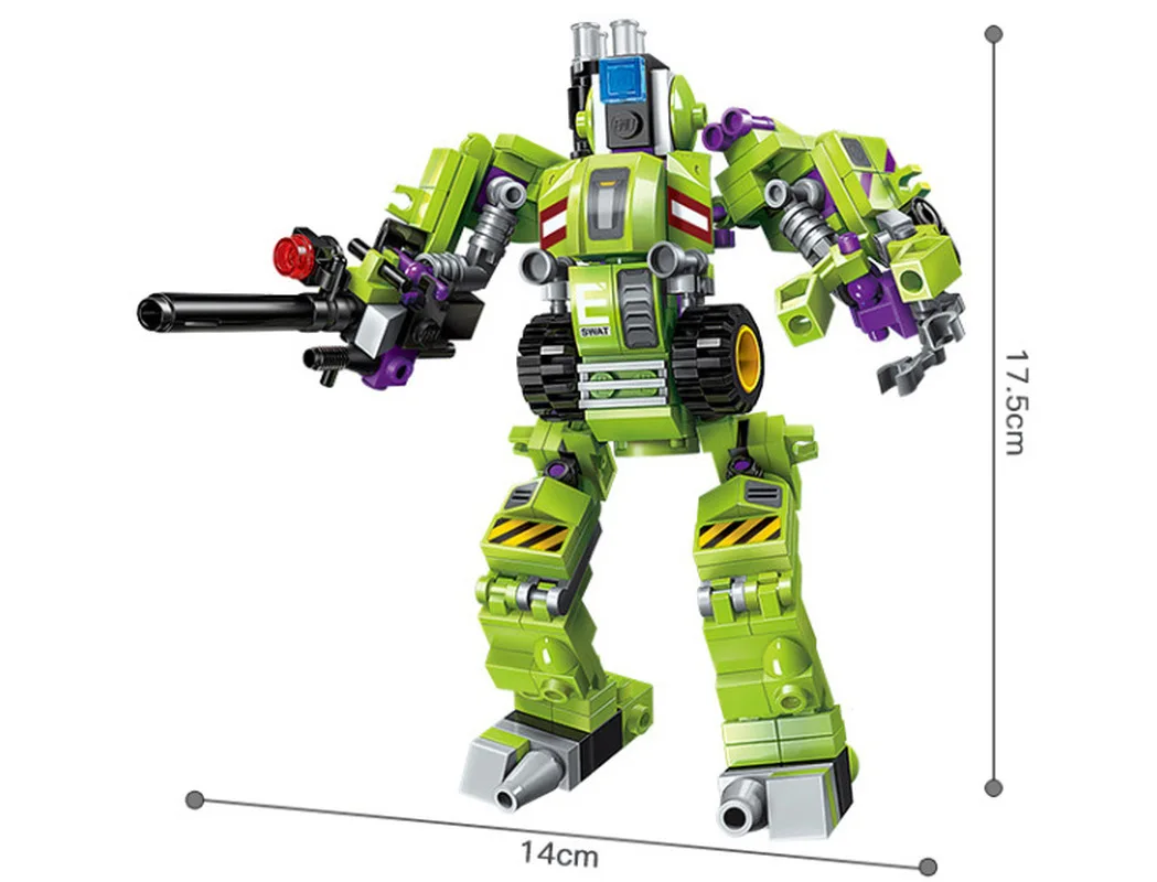 253 шт. Детский конструктор робот трансформер|Блочные конструкторы| |