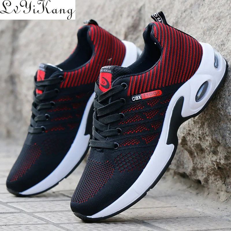 

LVYIKANG Vulcanized Shoes Male Sneakers 2019 Fashion Summer Air Mesh Breathable Wedges Sneakers For Men Plus Size 44 buty meskie