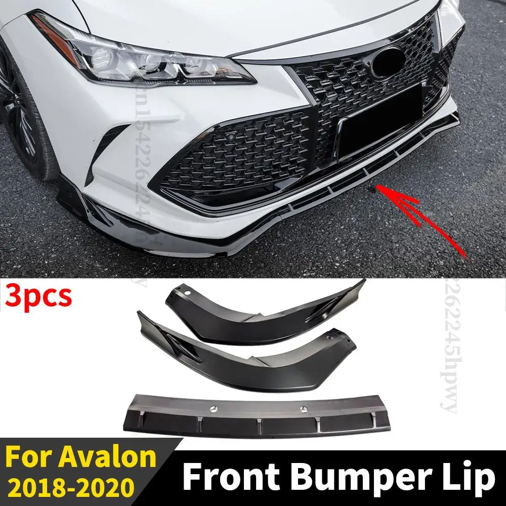 

Spoiler Deflector Guard Decoration Tuning Accessories Modified Trim Front Bumper Lip Chin For Toyota Avalon 2018 2019 2020