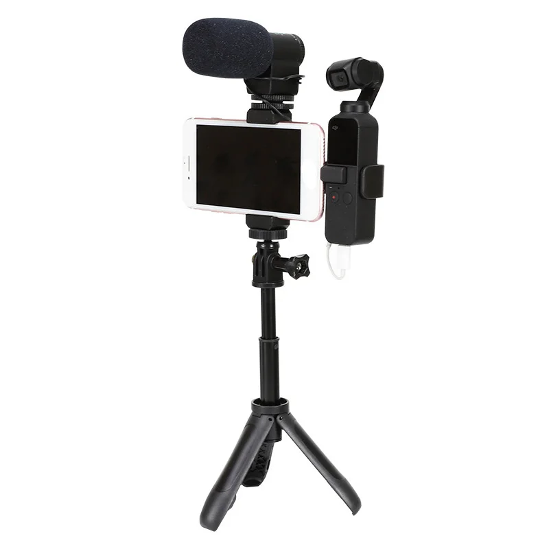 Карманный штатив для камеры селфи палка удлинитель зажим телефона кронштейн
