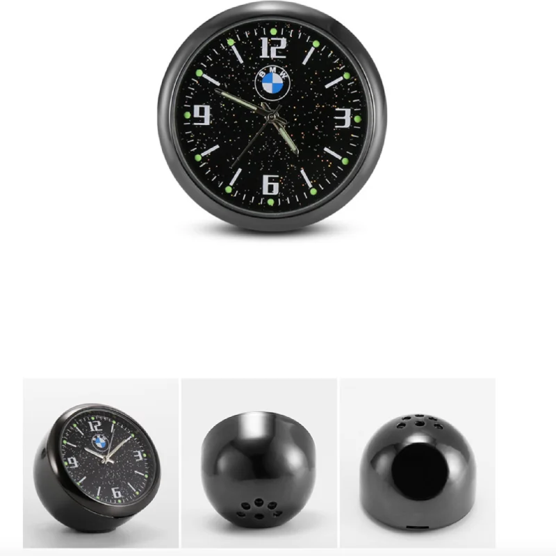 Автомобильные светящиеся часы с клипсой на вентиляционное отверстие украшение