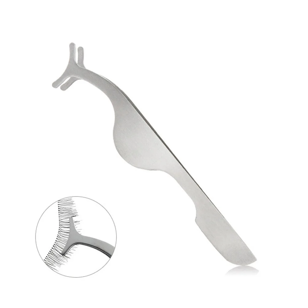 Поддельные Пинцет для ресниц аппликатор из нержавеющей стали удаления зажима