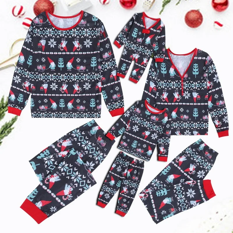 

New Year's Costume Christmas Family Matching Outfits 2021 New Winter Mommy And Me Clothes Casual Loose Clothing Sets Family Look