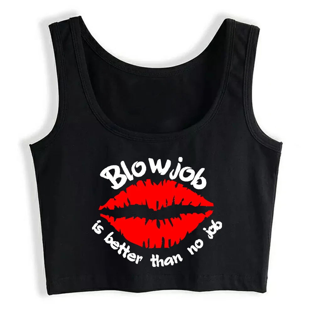 

Crop Top Women Blowjob Aesthetic Y2k Harajuku Gothic Tank Top Female Clothes