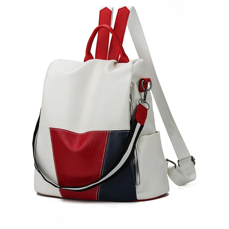 Женский рюкзак из искусственной кожи с защитой от кражи, вместительный дорожный рюкзак, школьные ранцы для девочек-подростков, 2021