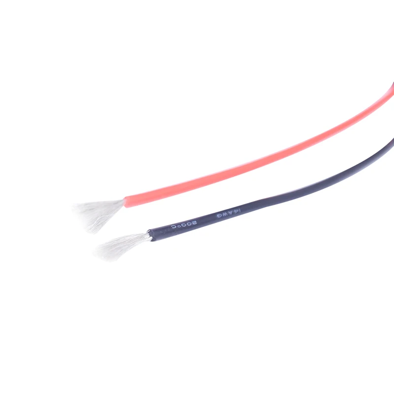 Мягкий термостойкий силиконовый кабель 8 10 12 14 16 18 20 22 24 AWG м (5 красный и 5 черный