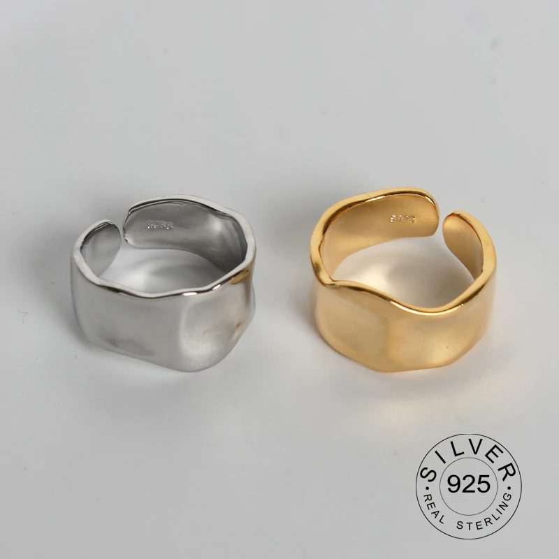 

Bohemian Ethnic 100% 925 Sterling Silver Ring for Women Couple Trendy Geometric Handmade Jewelry Adjustable Finger Rings