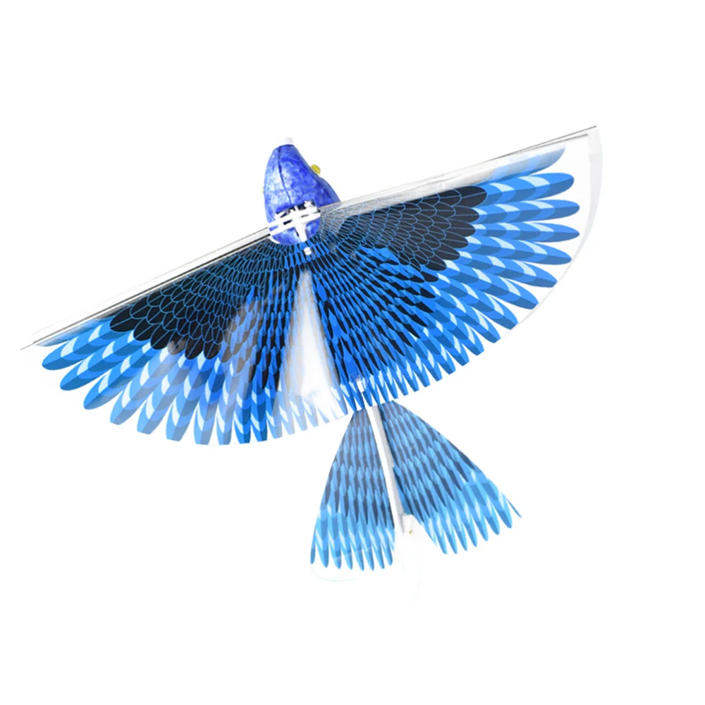 

1PC Electronic Bird Flying Sling Hovering Flapping Bird with Flashing Light Gift for Kids (Blue)