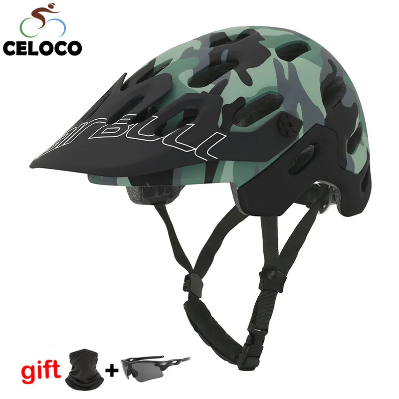 

CAIRBULL MTB Bike Sports Cycling Helmet XC AM Jungle Bicycle Helmet Forest Camouflage Detachable Brim Casco Ciclismo