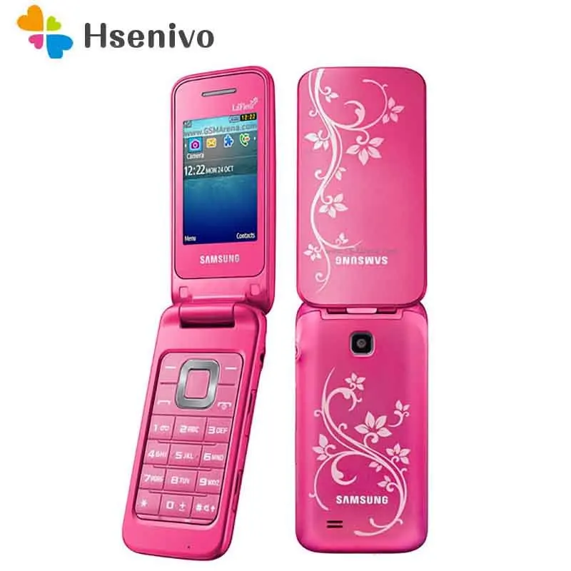 samsung c3520 refurbished original unlocked 1 3mp camera gsm 2g support flip cell phone one year warranty free global shipping