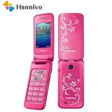 Samsung C3520 Refurbished-Original Unlocked 1.3MP Camera GSM 2G Support Flip Cell Phone One Year Warranty