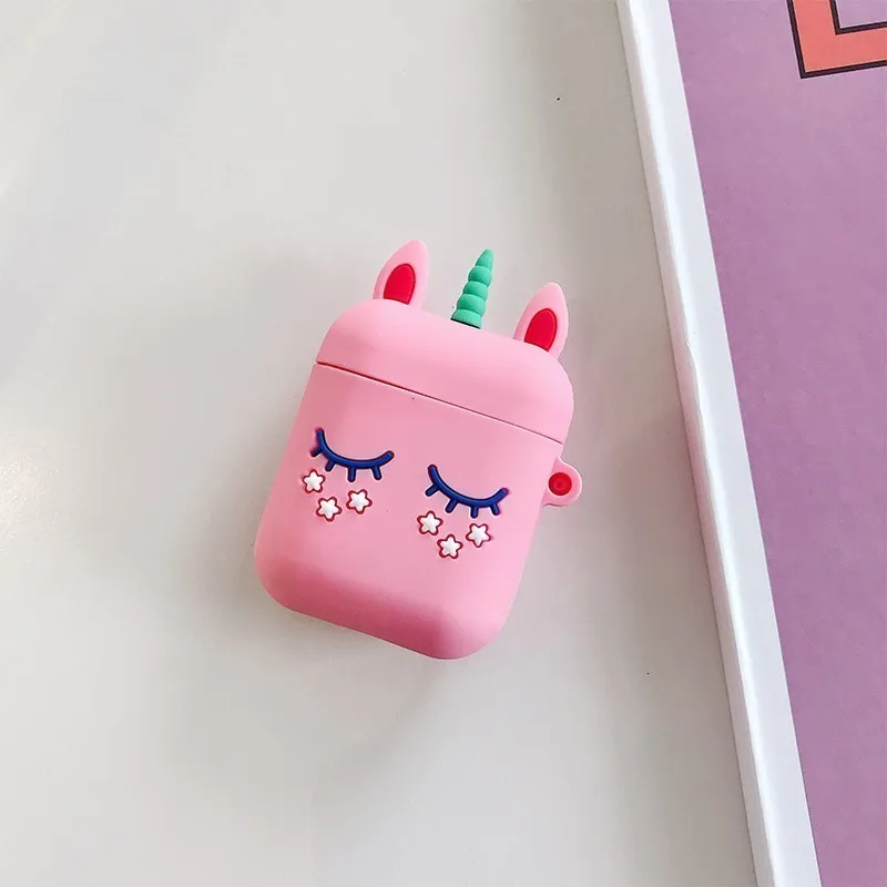 VOZRO Cartoon Wireless Bluetooth Earphone Case For Apple AirPods Silicone Charging Headphones Cases For Airpods Protective Cover - Цвет: 14