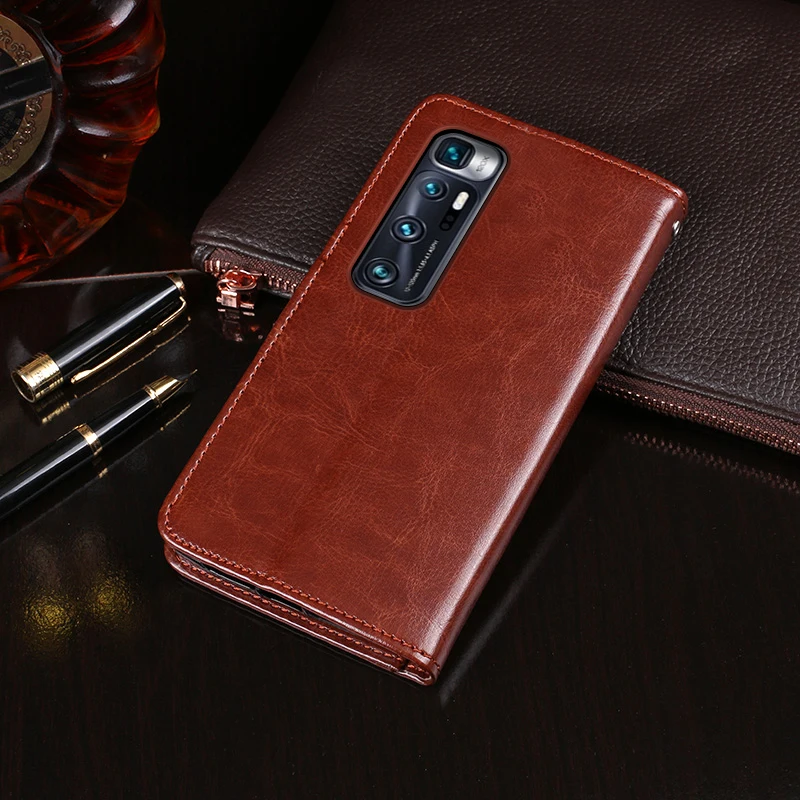

Чехол-книжка для Xiaomi Mi 10 Ultra, кожаный, с отделением-бумажником