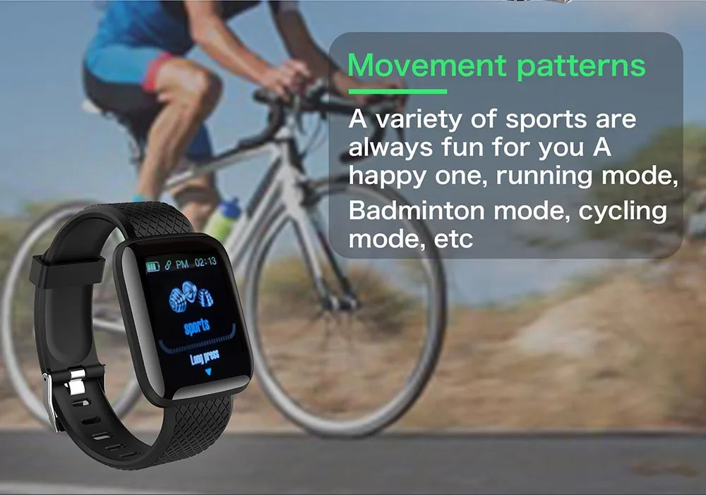 

116plus Smartwatch Men's D13 Smart Bracelet Heart Rate Blood Pressure Monitor reloj Inteligente Digital Wrist Watches for Kids