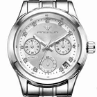 Часы FNGEEN женские Автоматические, роскошные розовые стразы-скелетоны со стразами