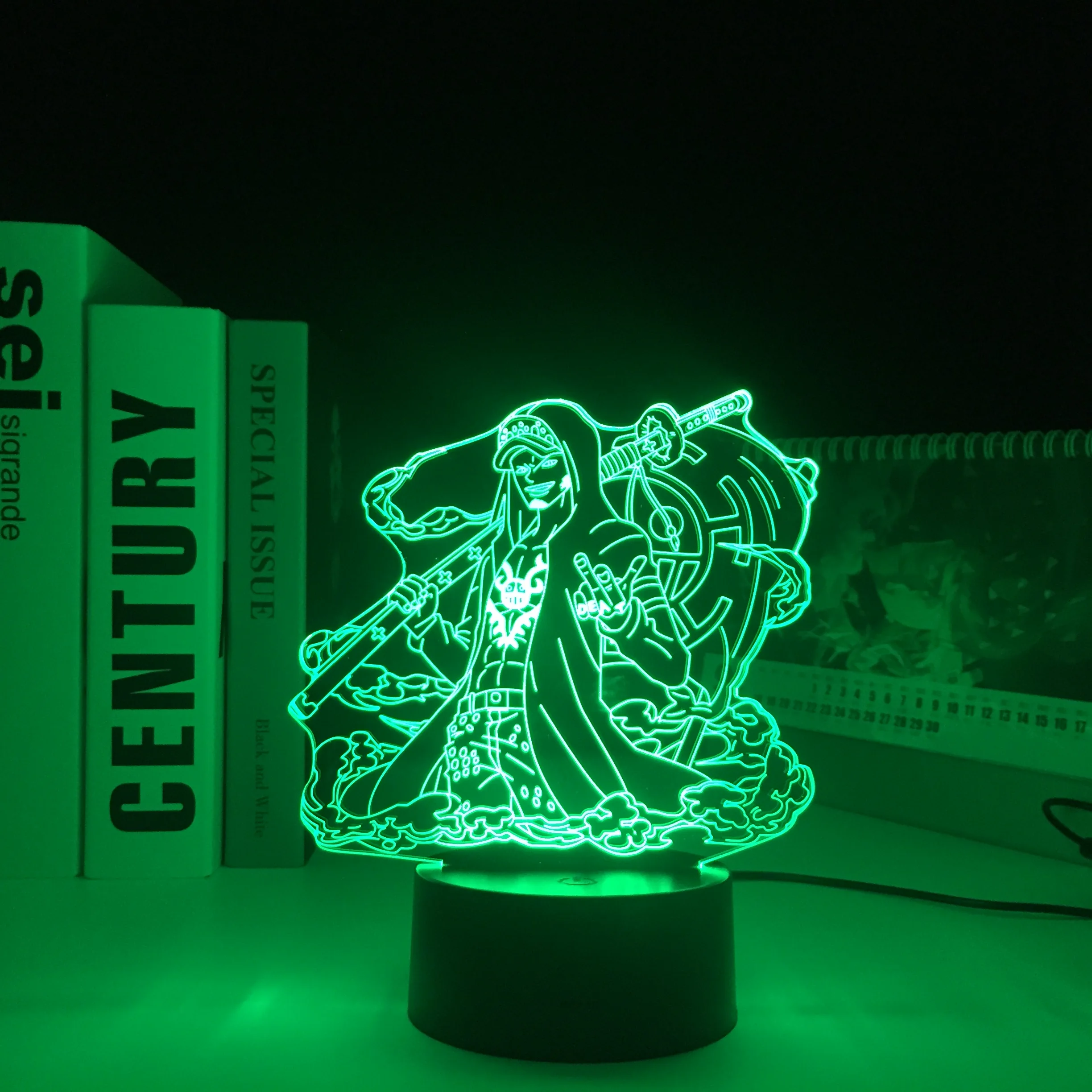 

3D LED Nightlight Trafalgar Law Anime Figure Table Lamp Touch Sensor Colorful Nightlight Cool Birthday Gift Bedroom Decor Light