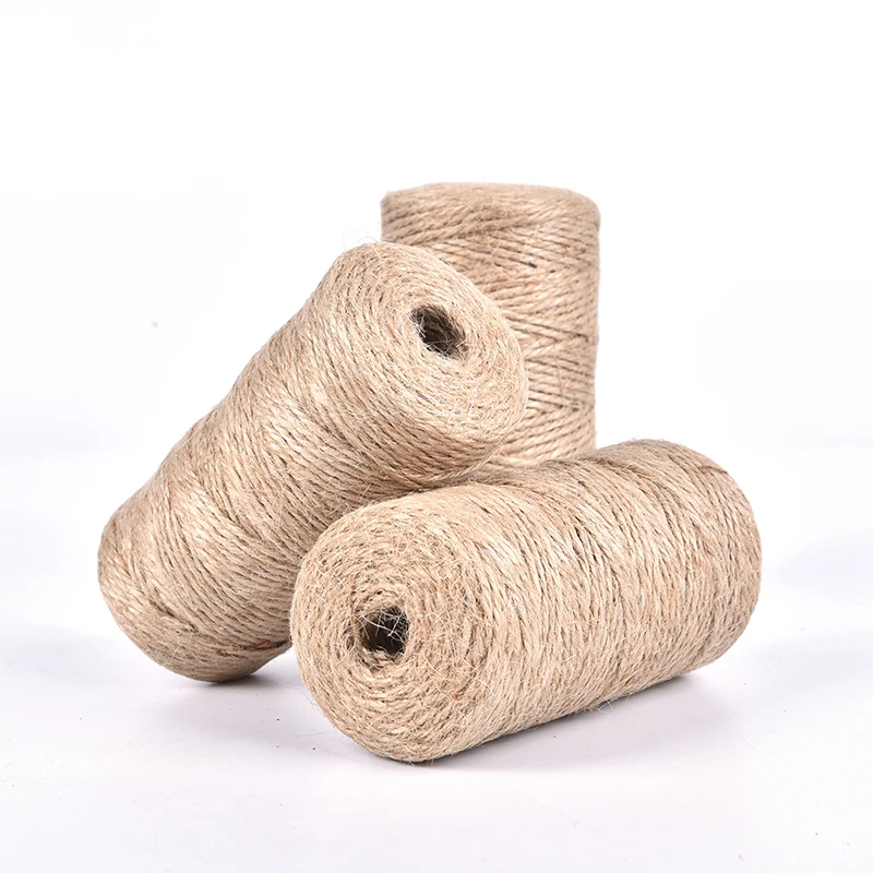 100m Natural Jute Twine Burlap String Rope Party Wedding Decoration Florists Easter Decorations for Home Decor | Дом и сад
