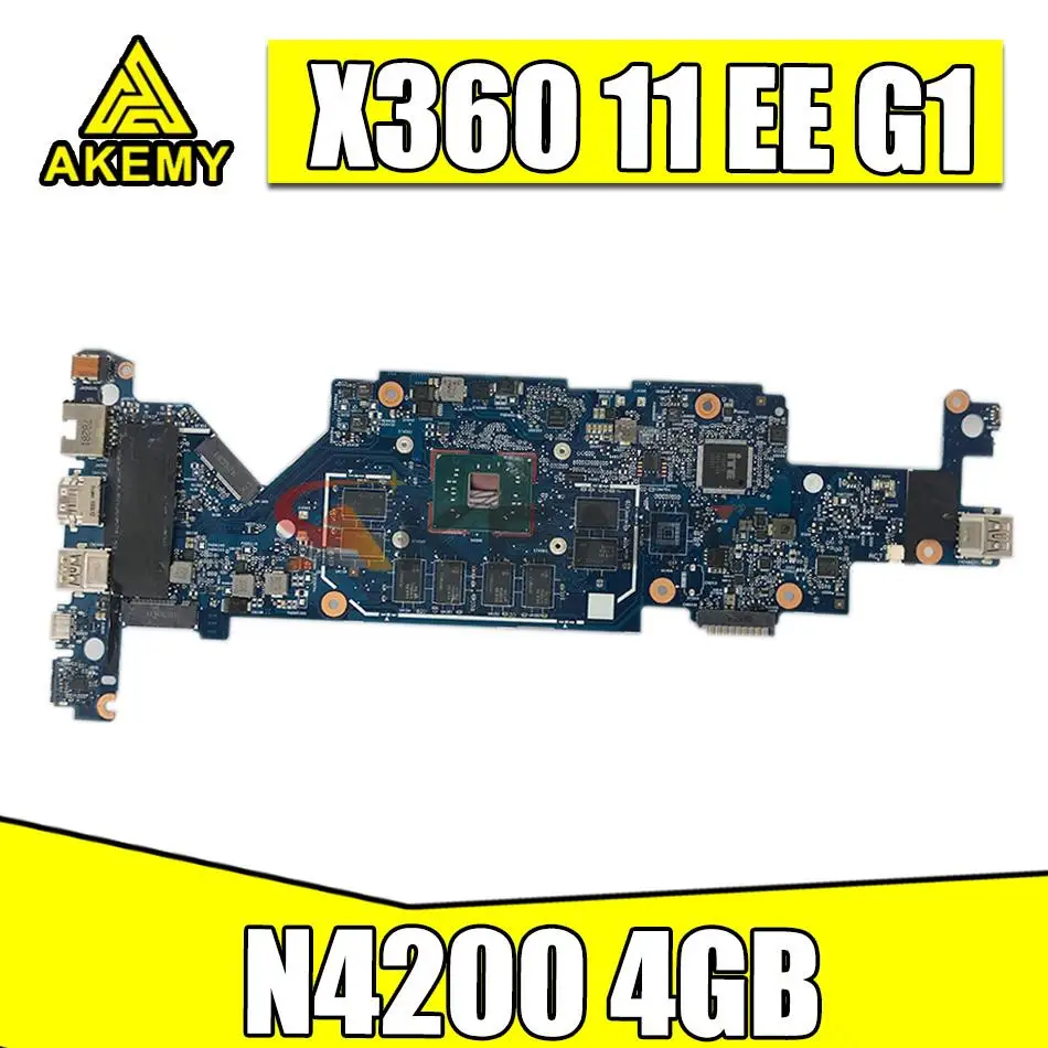 

100% working for hp X360 11 G1 motherboard 11 EE G1 mainboard with N4200 CPU + 4G RAM on board 917104-601 6050A2881001-MB-A02