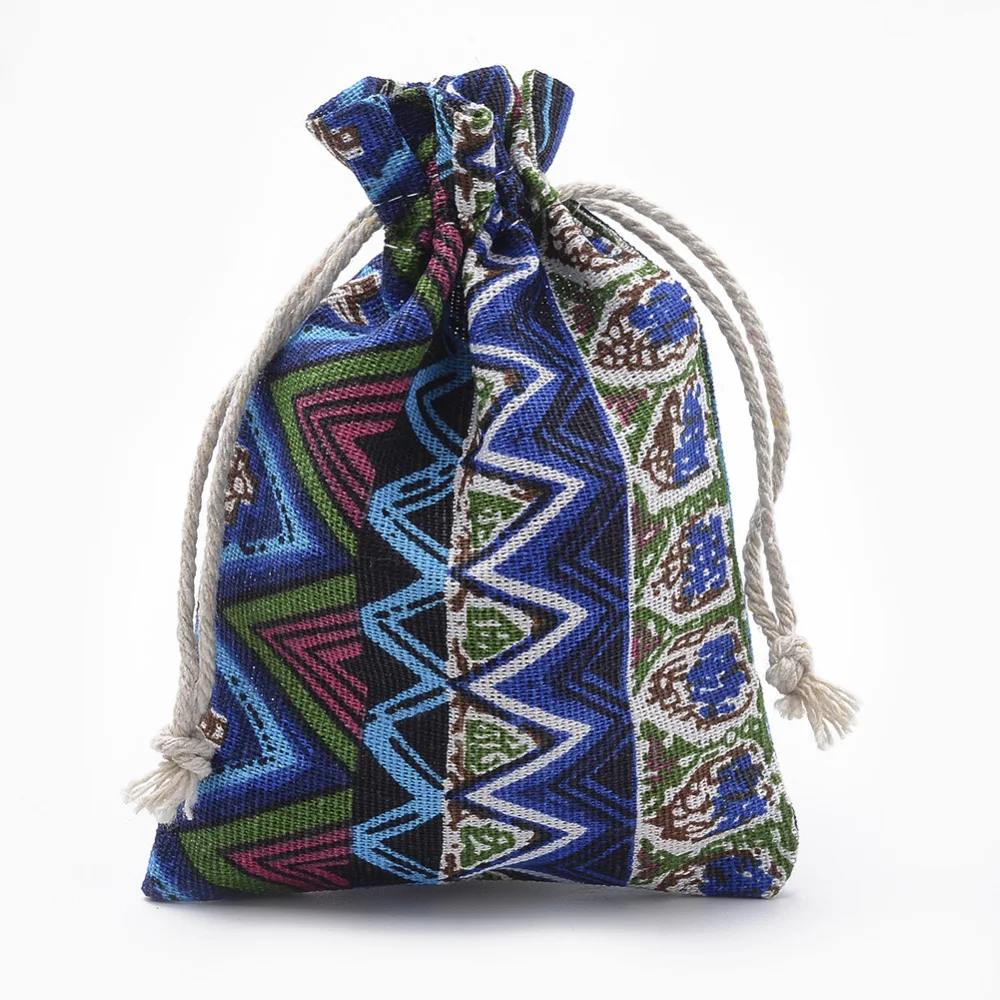 

50 шт., мешочки на шнурке из полиэстера и хлопка, 14 х10 см