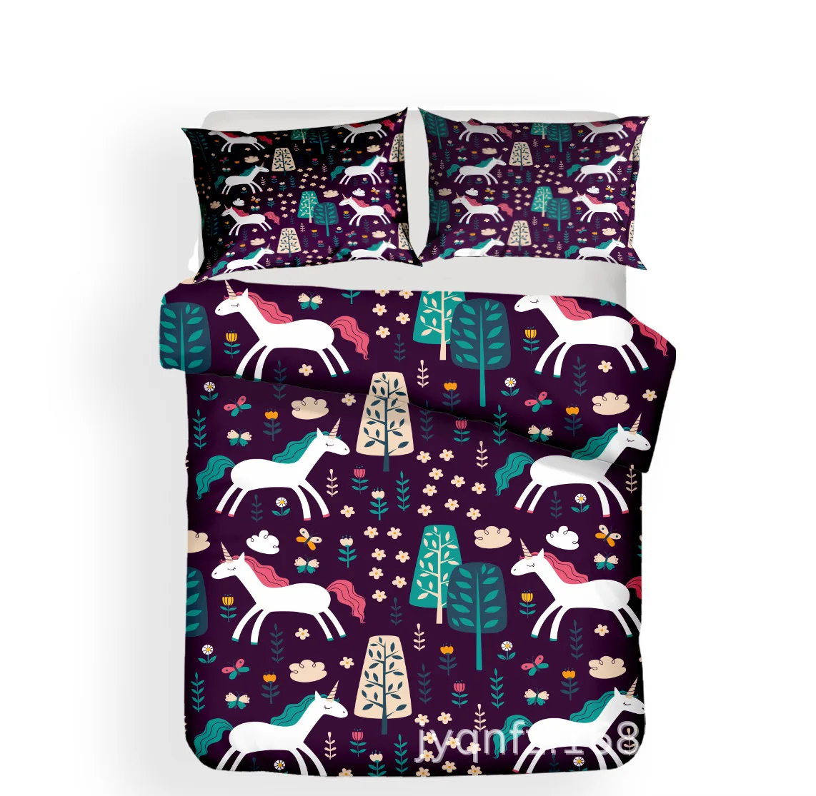 

Unicorn Pattern Bedding Sets Australia /Europe/USA Full Queen King Size Quilt Duvet Cover Pillow Case 2-3 Pieces Sets