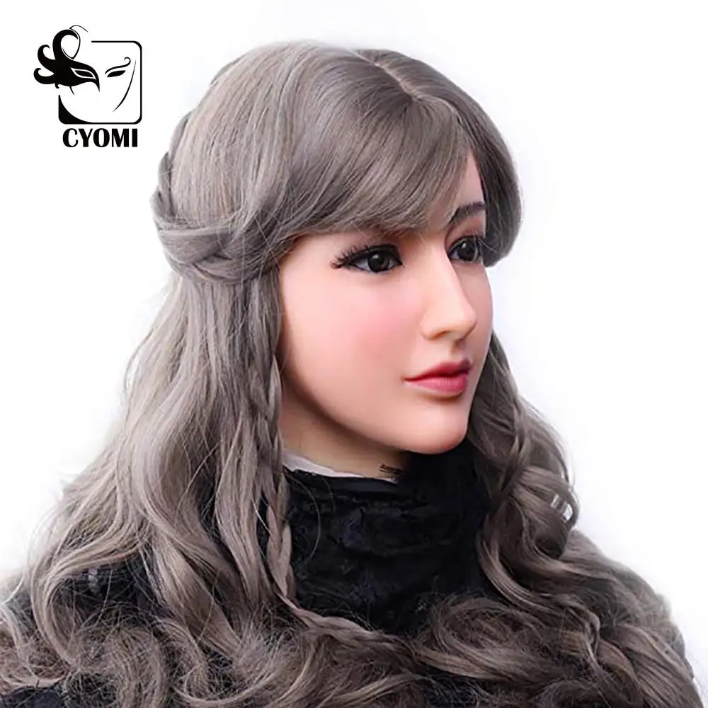 

Мягкая силиконовая трансгендерная маска CYOMI Alice для танцевальный маскарадный, макияжная маска ручной работы, Трансвестит для косплея, транс...