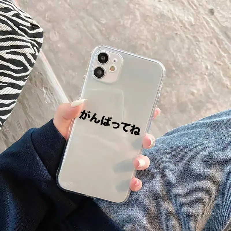 

Japanese Harajuku Manga Phone Case Transparent soft For iphone 5 5s 5c se 6 6s 7 8 11 12 plus mini x xs xr pro max