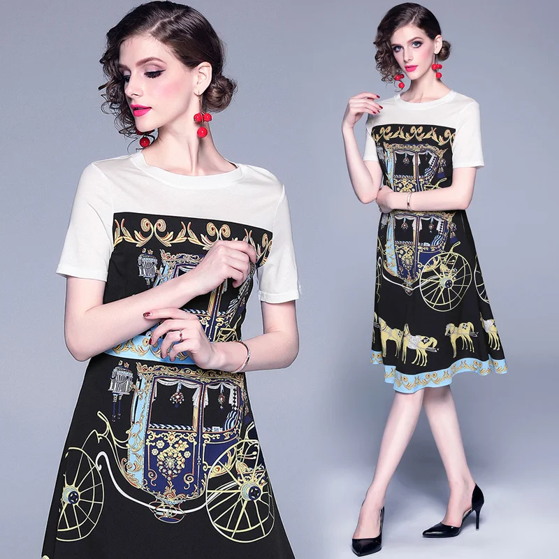 Новые высококачественные облегающие Теплые Ретро платья с принтом | Женская