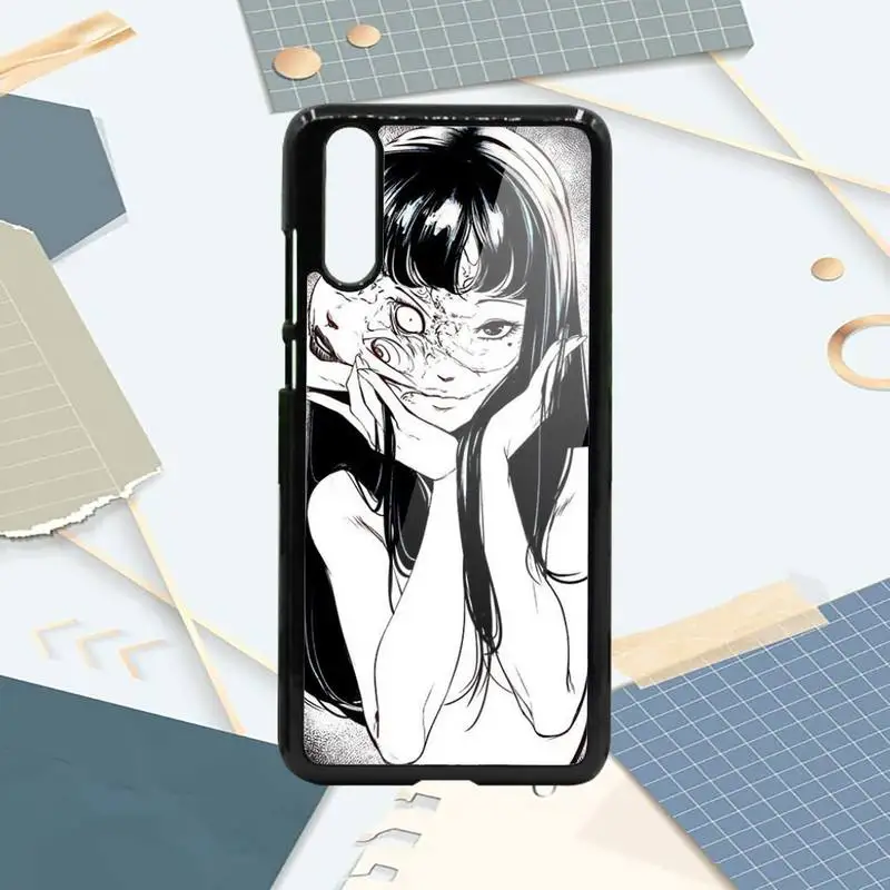 

Junji Ito Tees Horror Black and white Phone Case PC For Samsung galaxy S note 8 9 20 10 e lite2019 plus pro ultra