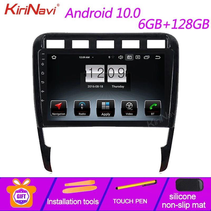 

Автомагнитола Kirinavi 9 дюймов Android 10 для Porsche Cayenne S GTS автомобильный Dvd мультимедийный плеер GPS-навигация 6 + 128G Авторадио 2002-2010