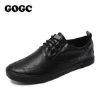 Мужские кожаные кроссовки GOGC, повседневная обувь из искусственной кожи, лоферы, весна 2021