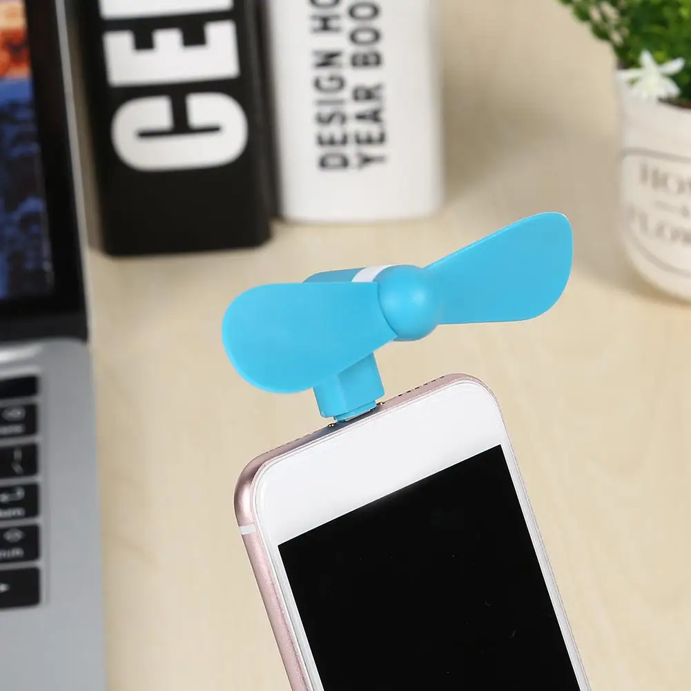 

USB Mini Fans Mute Cooling Soft TPE Portable USB Small Fan for iPhone Lightweight Portable Removable Design Fashion Simplicity