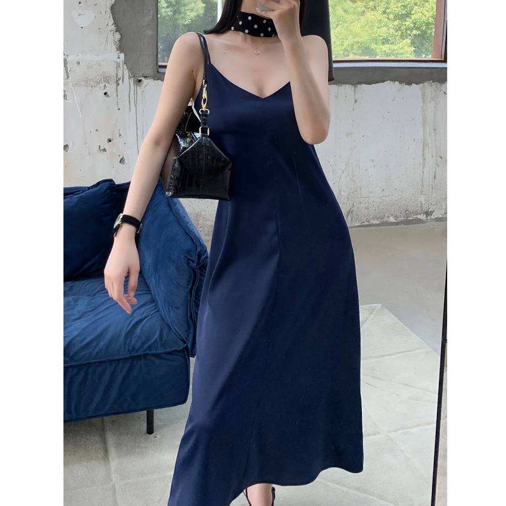 Женское вечернее платье элегантное блестящее синее в стиле Звезд для ночного