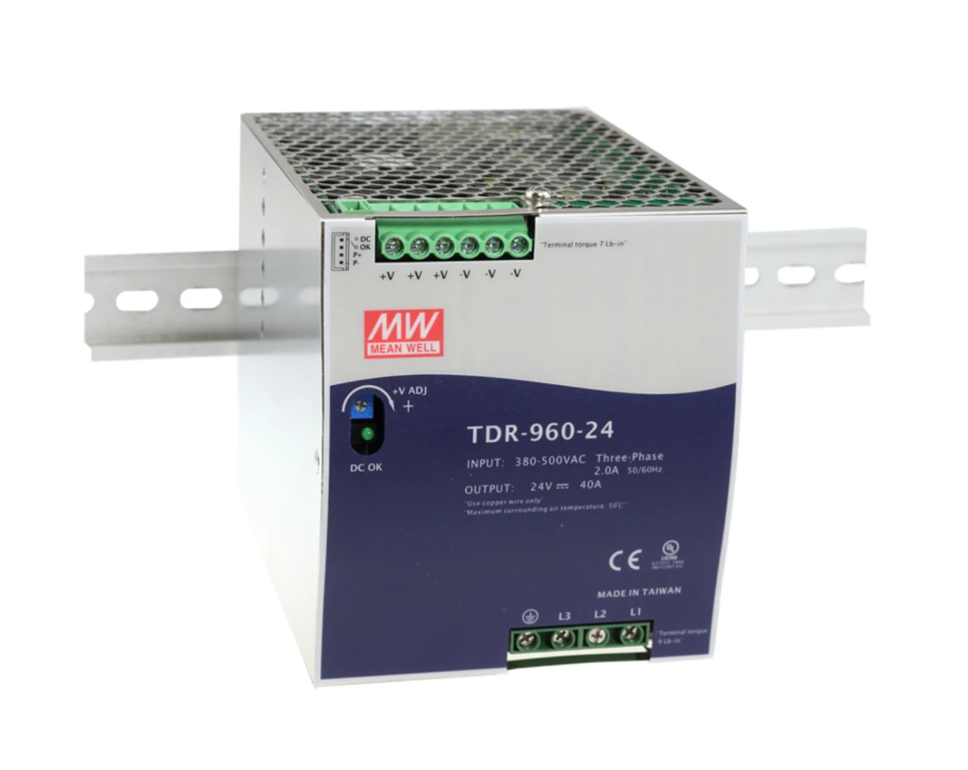 MEAN WELL TDR-960-24 24V 40A meanwell TDR-960 960W Three Phase Industrial DIN RAIL with PFC Function | Обустройство дома