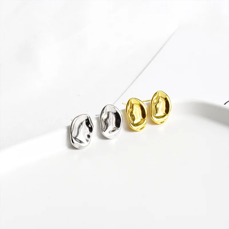

La Monada Irregular Concave Women Stud Earrings Korean 925 Sterling Silver Earrings For Women Jewelry Women's Earrings Stylish