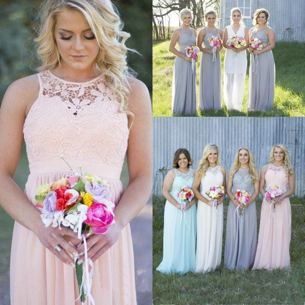 Дешевые серые платья подружки невесты для свадьбы длинные шифоновые деловые а