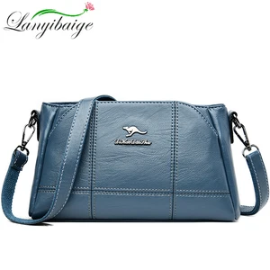 Сумка через плечо женская из экокожи, дизайнерский брендовый чемоданчик с большой вместимостью