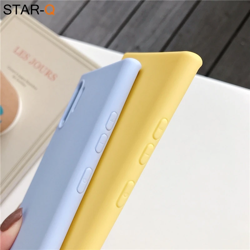 candy color silicone phone case for samsung galaxy note 10 9 8 s10 s10e s9 s8 s20 plus e galaxi matte soft tpu back cover cases