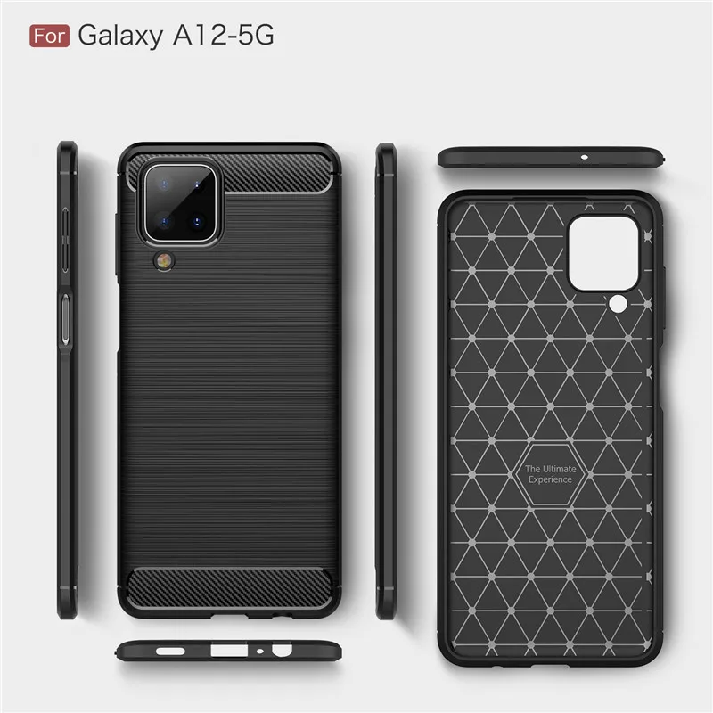 soft carbon fiber case for samsung galaxy a12 case a42 a10 cover housings protective phone case for samsung galaxy a12 5g funda free global shipping