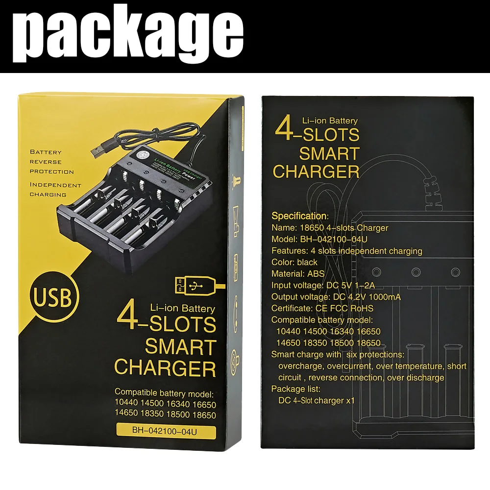 18650 battery li-ion rechargeable batteries ion 3400mah 3.7V akkumulator flat top charger | Электроника