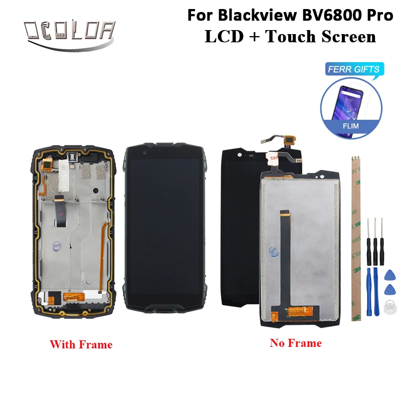 Ocolor для Blackview BV6800 Pro ЖК дисплей и сенсорный экран с рамкой + Инструменты пленка Phone 5
