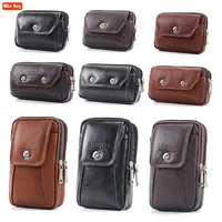 universal high quality leather mobile phone pouch for iphone 12 mini 11 pro xs max waterproof bag wear belt waist shoulder bags